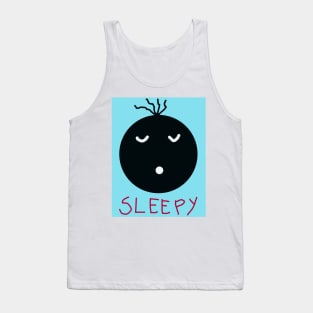 Sleepy Baby Face Tank Top